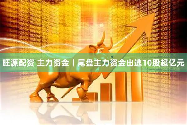 旺源配资 主力资金丨尾盘主力资金出逃10股超亿元