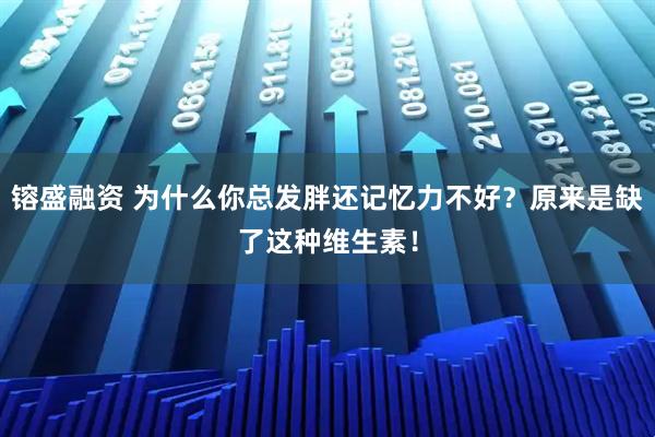 镕盛融资 为什么你总发胖还记忆力不好？原来是缺了这种维生素！