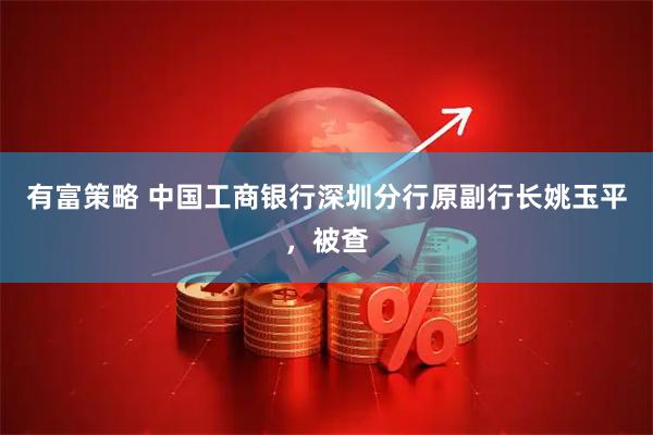 有富策略 中国工商银行深圳分行原副行长姚玉平,被查