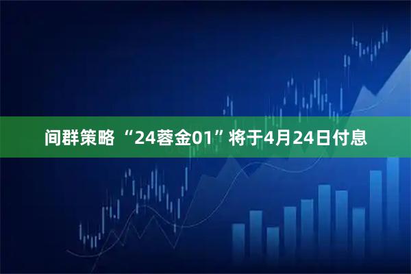 间群策略 “24蓉金01”将于4月24日付息